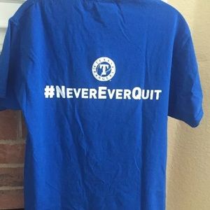 Texas Rangers Baseball Blue T Shirt Medium